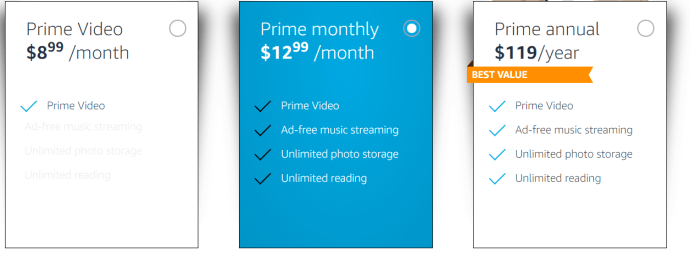 Стоимость подписки Amazon Prime