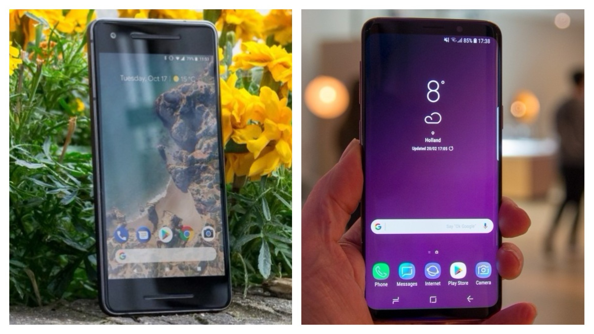 Samsung Galaxy S9 vs Google Pixel 2: Hangi Android güç merkezi en iyisidir?