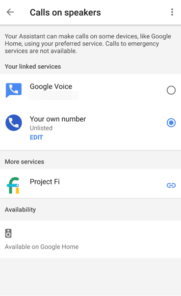 Mesaj de la Google Home