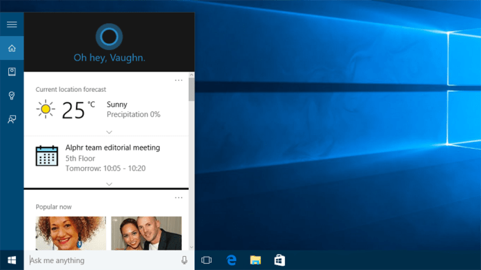 Windows 10 может, чего не может Windows 8.1 - Cortana