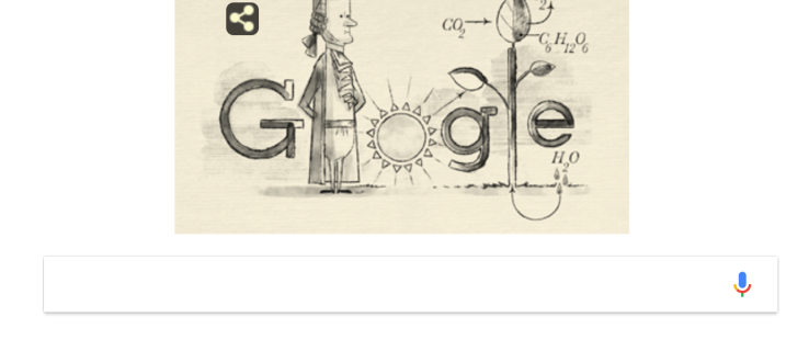 Jan Ingenhousz ve fotosentez denklemini keşfi bir Google Doodle'ında kutlandı