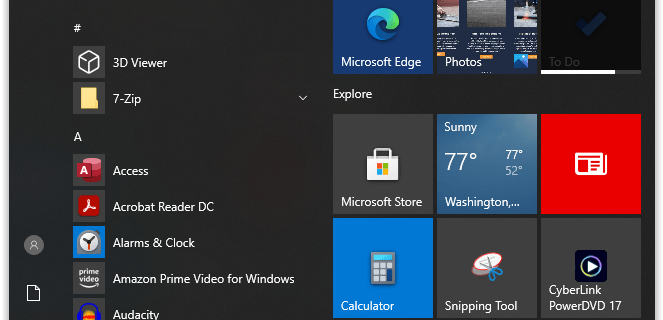 Windows 10 시작 메뉴가 고정된 경우 수정하는 방법