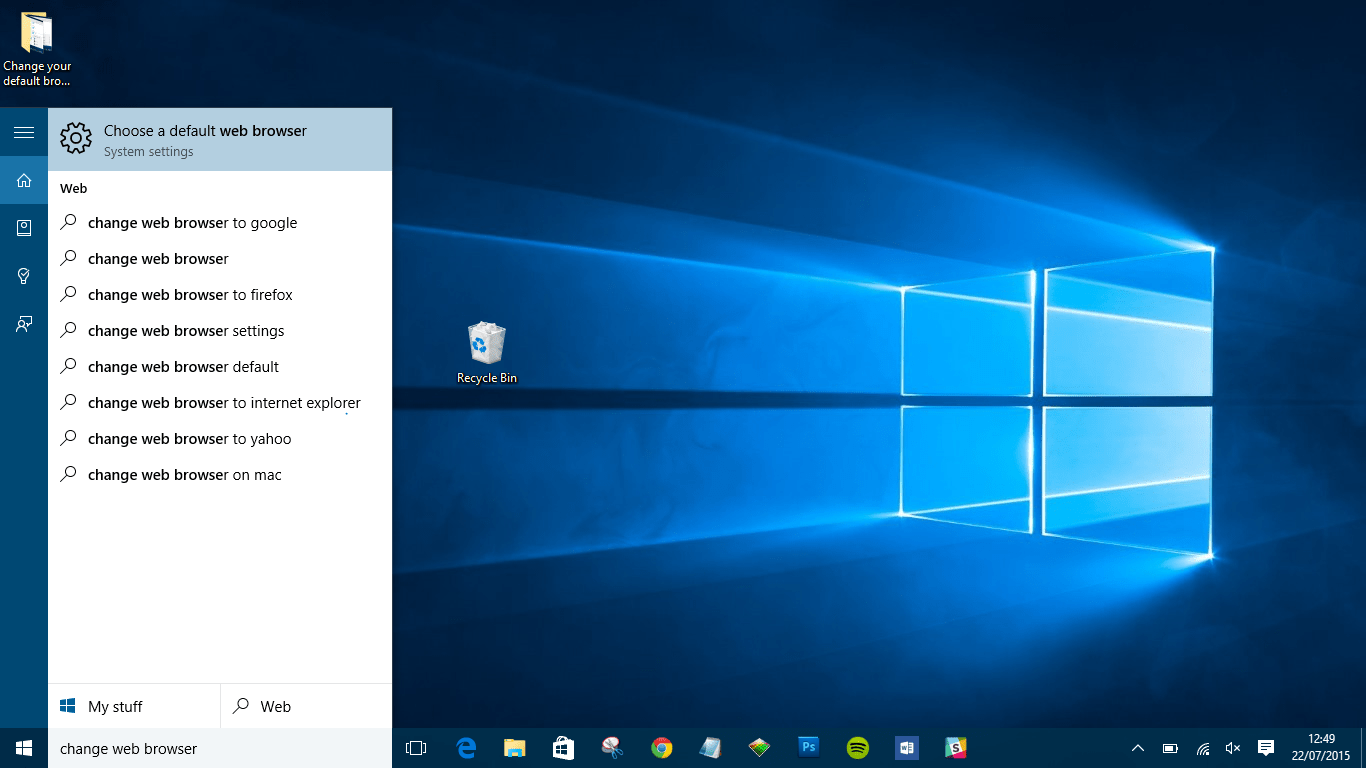 Windows 10에서 기본 브라우저를 변경하는 방법