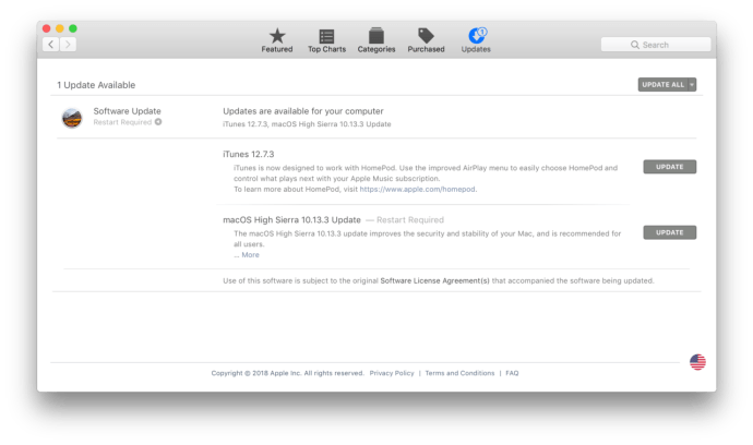 оновлення магазину додатків для mac