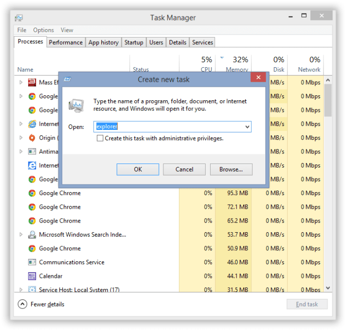 Windows explorer.exe neu starten
