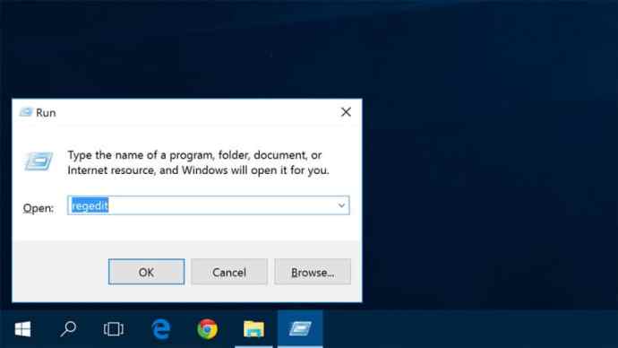 Windows 10 exécuter regedit