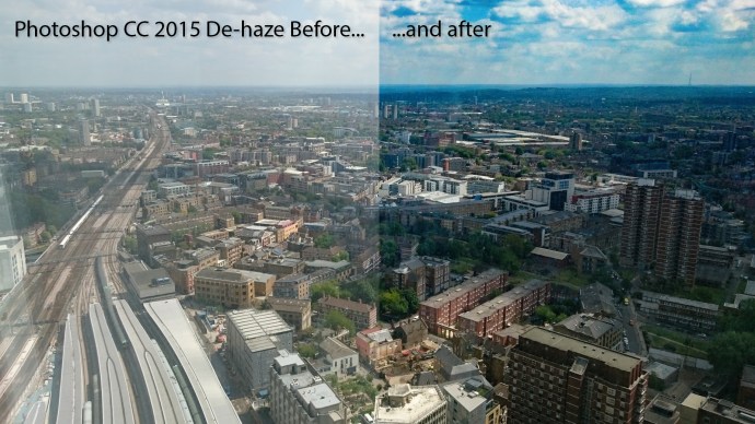 Adobe Photoshop CC 2015 : De-haze avant et après