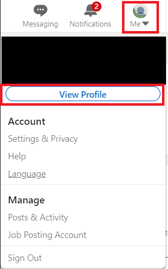 Butonul Vizualizare Profil