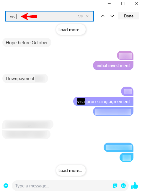 Найти в мессенджере человека. Messenger conversation CSS.